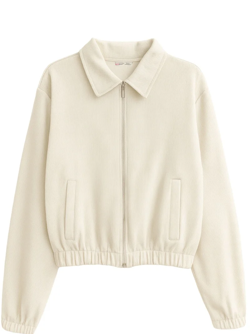 ميكسراي MIXRAY Relaxed Fit Zipper Jacket with Pockets